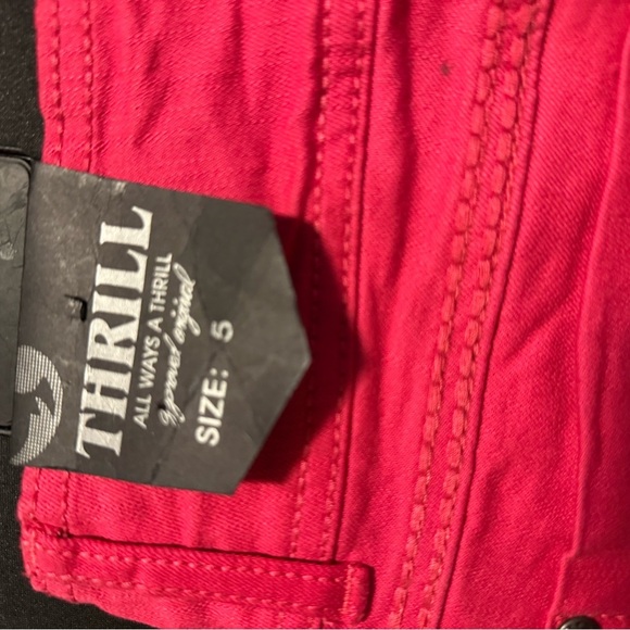 Thrill Juniors Vibrant Hot Pink Denim size 5 - Picture 3 of 10